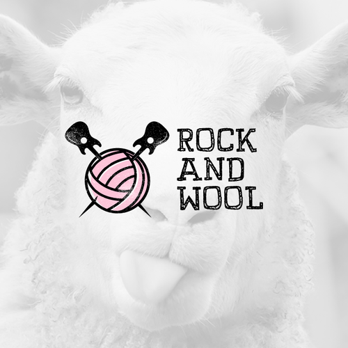 Design a "rock 'n' roll" inspired logo for "Rock and Wool" knit kit company! Design by GIRMEN