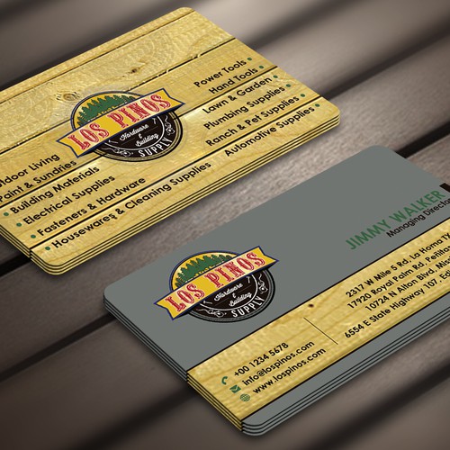 Los Pinos Hardware & Building Supply Business Card Contest! Design réalisé par Nerys Design™