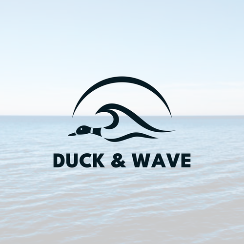 Coastal lifestyle brand featuring a mallard duck and wave, appeal to outdoor enthusiasts and surfers Design réalisé par muuter