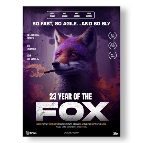 Design di Life360 2023 Year of the Fox Poster di Drewmahadi