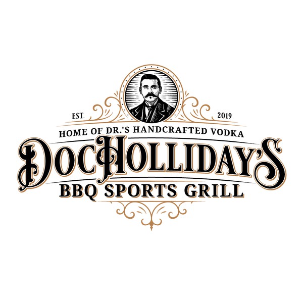 Design criado por iyank iyo com o nome "Doc Holliday's BBQ Sports Grill"