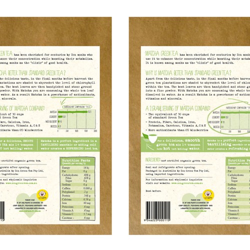 print or packaging design for Zen Green Tea Ontwerp door Greta & Bruno