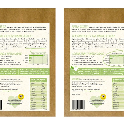 print or packaging design for Zen Green Tea Réalisé par Greta & Bruno