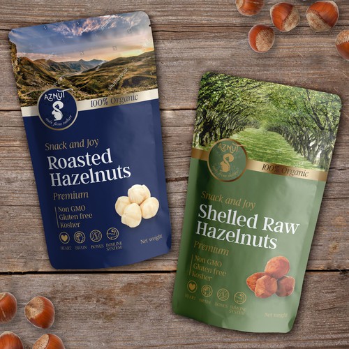 Create a great product package for Aznut hazelnuts Design by znakovanj