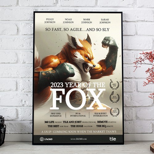 Life360 2023 Year of the Fox Poster Design by Sketch Media™