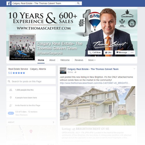 Diseño de Facebook Cover for Real Estate Agent de broink