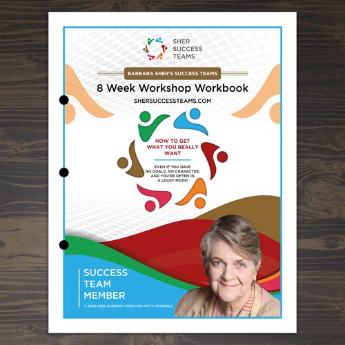 Workbook front cover for adults with big dreams - make me smile Design by Unboxing Studio