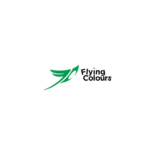 Design of Flying Colours logo for exercise books