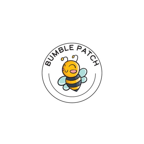 Bumble Patch Bee Logo Design by Pixel Storm