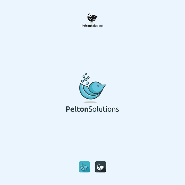 Design by yuelaa titled "https://99designs.com/brand-identity-pack/contests/create-techy-bird-themed-brand-pelton-solutions-532098"