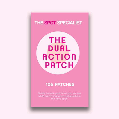 Pimple Patch PACKAGING to appeal to FEMALE BEAUTY user Design by 04kk graphics