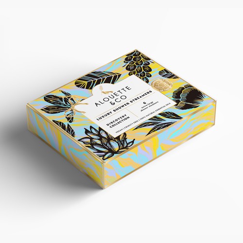 Design Beautiful Colorful Shower Steamer Gift Box that shouts Click me!  for French Luxury Bath & Shower Company Design by EffieK