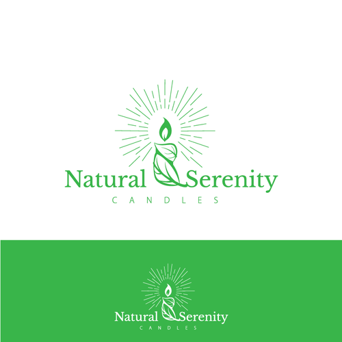 "Design a candle logo for all natural soy wax to appeal to everyone" Design by Landeb