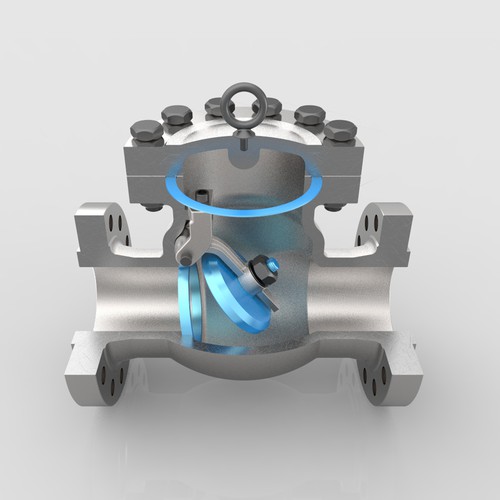 Valve Cutaway graphics for Gate, Globe, Check Valve-ontwerp door kejoman