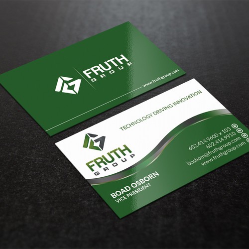 New High Tech Business Cards for High Tech Company Diseño de Nuhan Enterprise IT