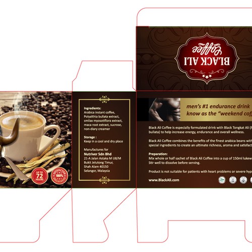 Product Packaging (Box) for Black Ali - BEST Tongkat Ali Coffee Ever ...