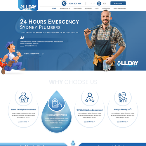 Plumbing Company Website Design Design by VirtuaLPainter