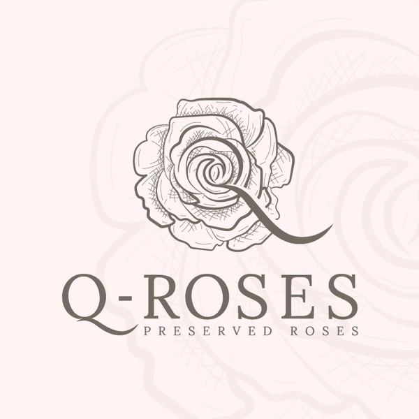 I made this Q-Roses logo design for a Floral Company.