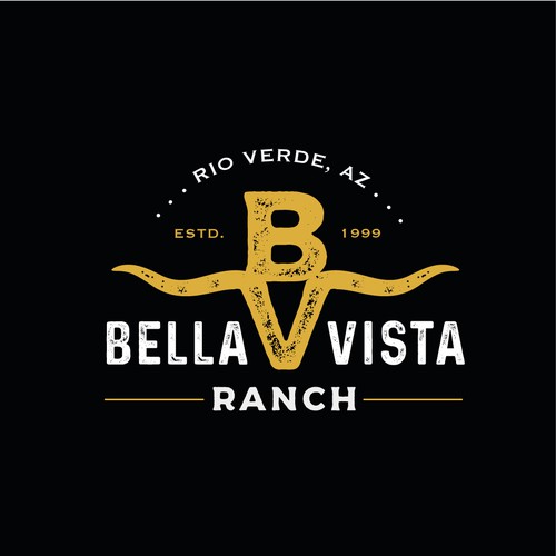 Western Logo design for Horse Ranch. Will be printed on hats shirts and used as a sponsor events Design by 'OUM'