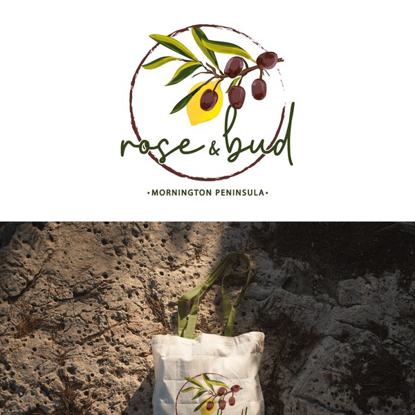 logo and brand guide for Rose&Bud