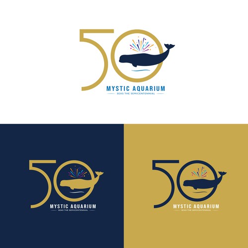 Mystic Aquarium Needs Special logo for 50th Year Anniversary Design by Passionately Curious