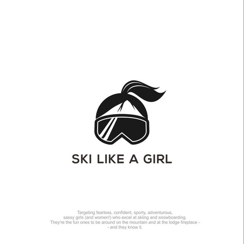 a classic yet fun logo for the fearless, confident, sporty, fun badass female skier full of spirit Ontwerp door sevenart99