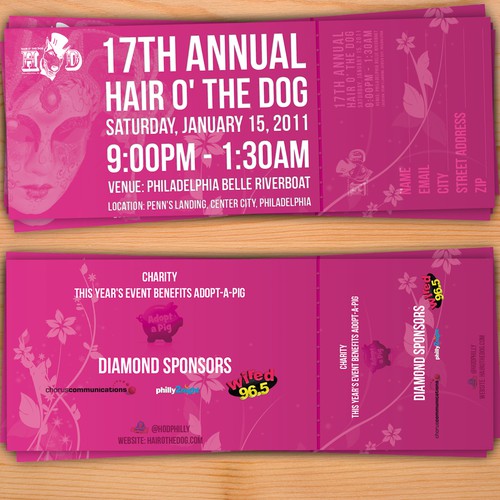 Black Tie Event Ticket Design Design by nextart