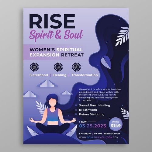 Spiritual Retreat Flyer Design by DezinDragonz