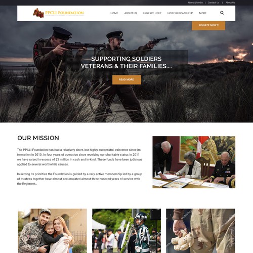 PPCLI Foundation website Design by WebFlux Solution