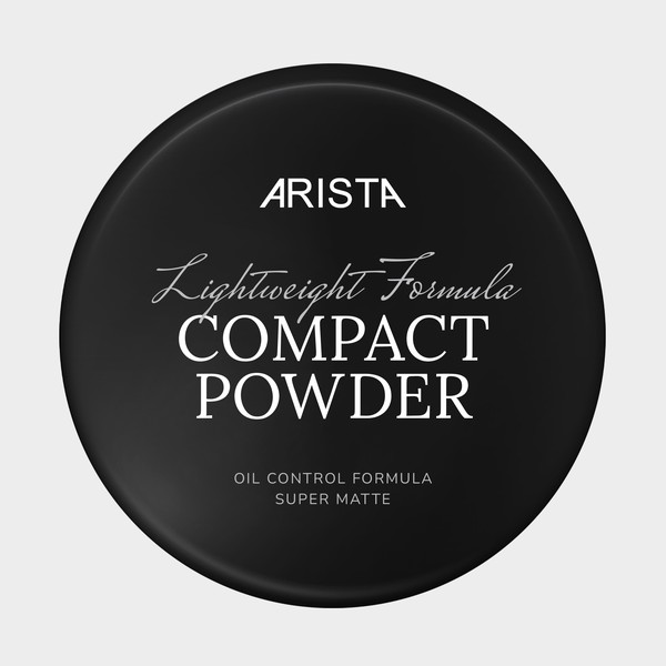 Design realizzato da tata visual intitolato "Arista Compact Powder Packaging Design"