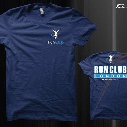 t-shirt design for Run Club London Design by Taho Designs