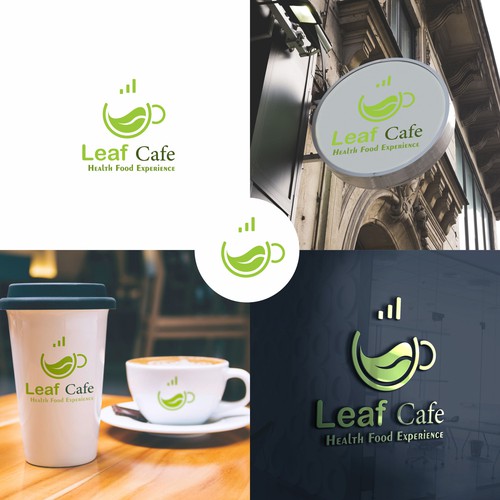 Logo: Leaf Cafe Design by creative_qrow