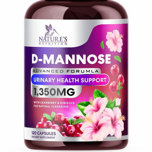 Colorful D-Mannose Design Needed for Nature's Nutrition Design réalisé par GenScythe