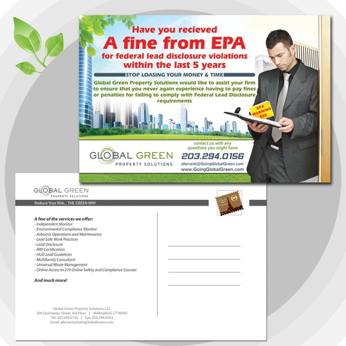 Create the next postcard or flyer for Global Green Property Solutions デザイン by mostdemo