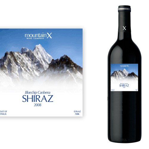 Mountain X Wine Label Diseño de Oded Sonsino