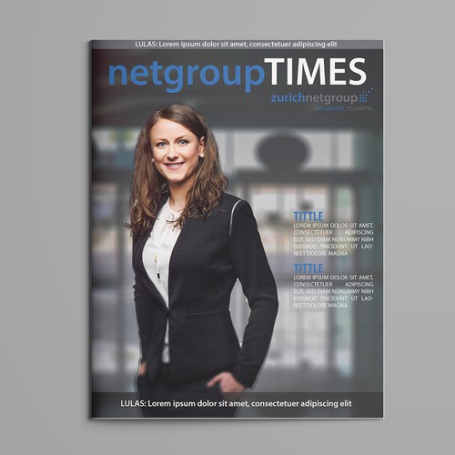 Magazin Cover for company internal Newsblog Design by Windmill Designer™