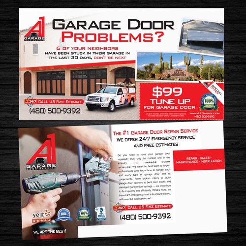 Create a 11 x 6 Garage Door Flyer Design von harles .