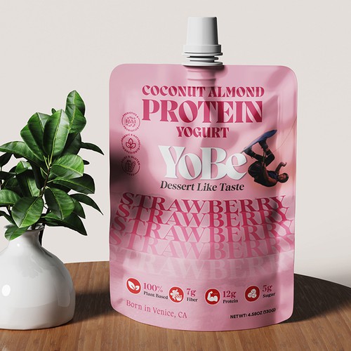 Create Eye-Catching Packaging for YoBe's Protein Yogurt to Shine at Whole Foods Design by Dusky_D