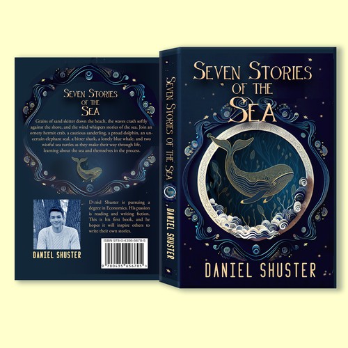 Design a whimsical storybook cover for a collection of fables about sea creatures Design by Kristin Designs