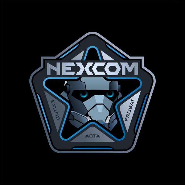 It is for a player-run organization in the MMORPG Star Citizen, which is set in deep space in the year 2955. The LOGO must fit in the game, both from a lore and visual perspective. The Nexcom logo is more of a badge-style logo for social media.