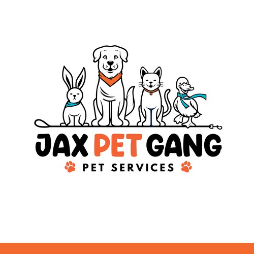 Super creative and fun logo design for pet sitting/dog walking business!! Design by Just katykevan