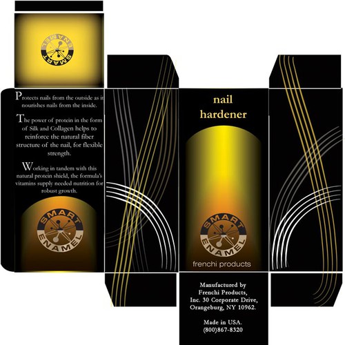 Graphic Design on Carton Packaging for Nail Treatment 
