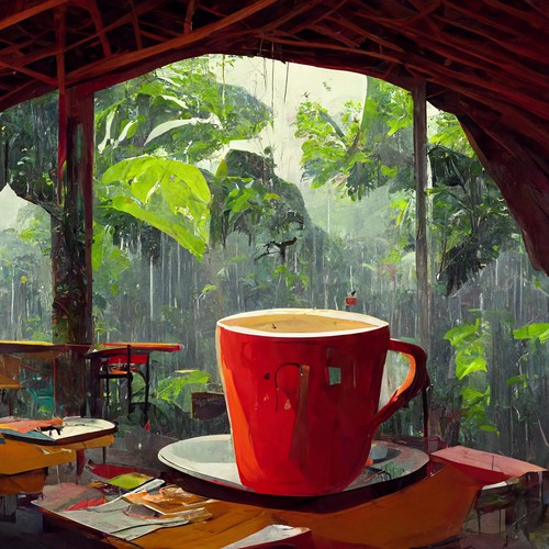 Tropical coffee shop with tin roof Design by Isaac Hawking