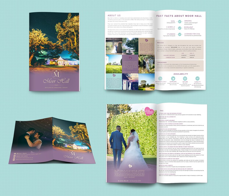 Design Of Wedding Venue Brochure For Moorhallvenuecouk Brochure