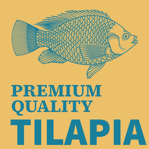 TILAPIA MASTER CARTON WITH YELLOW BACKGROUND Design by shanngeozelle