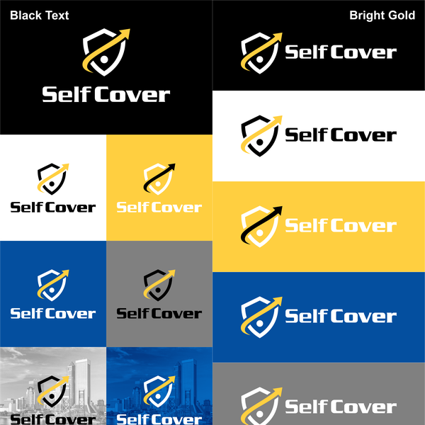 Selfcover Black Text - Bright Gold