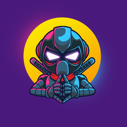 Gaming company needs a ninja-robot mascot! Design réalisé par r4pro