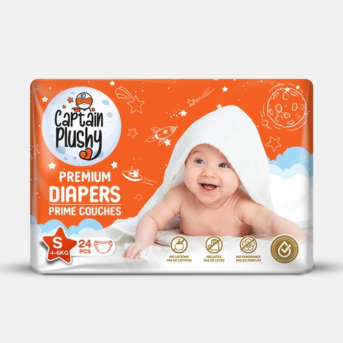 Packaging for playful baby diapers brand Design by Rajith Shantha