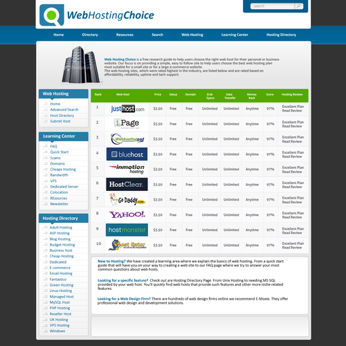 Redesign WebHostingChoice.com Design by Matiasn