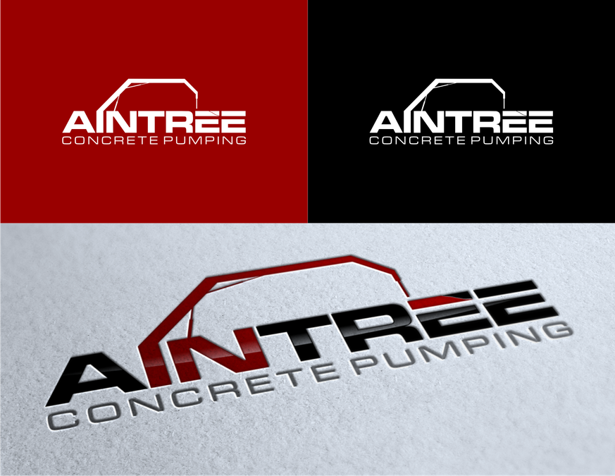 Concrete pump logo for Aintree Concrete Pumping | Logo ontwerp